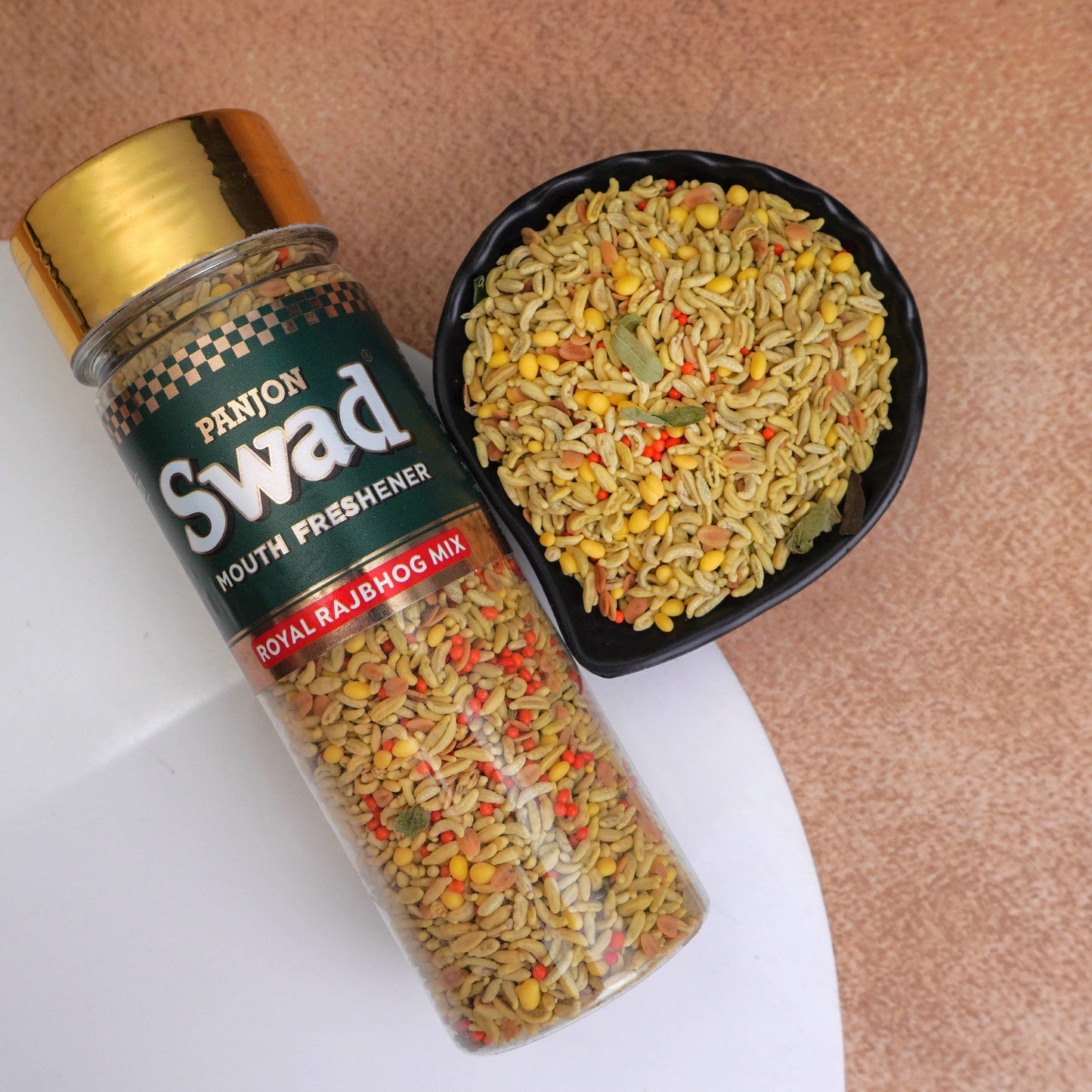 Swad Royal Rajbhog Mix Mouth Freshener (Crunchy Saunf, Dhana Dal, Mishri Digestive Mukhwas) 1 bottle, 145g