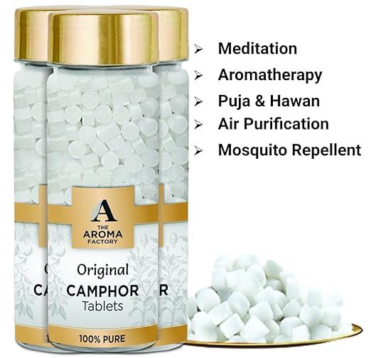 The Aroma Factory Pure Camphor Tablets, Original, Zero Residue