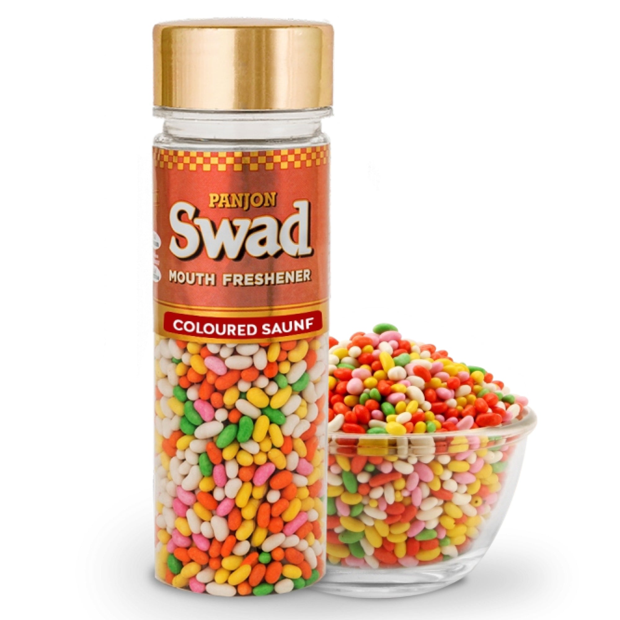 Swad Colored Saunf Mukhwas Mouth Freshener Bottle, 180 g