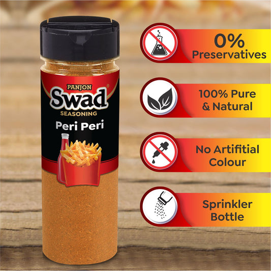 Swad Peri Peri (Perfect Spicy) 100% Pure Seasoning Piri Piri Masala Spinkler Bottle 100g