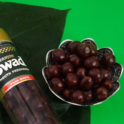 Panjon Swad Paan Shots (Instant Pan Candy Mouthfreshener Mukhwas) Real Pan Toffee Balls, 1 Bottle