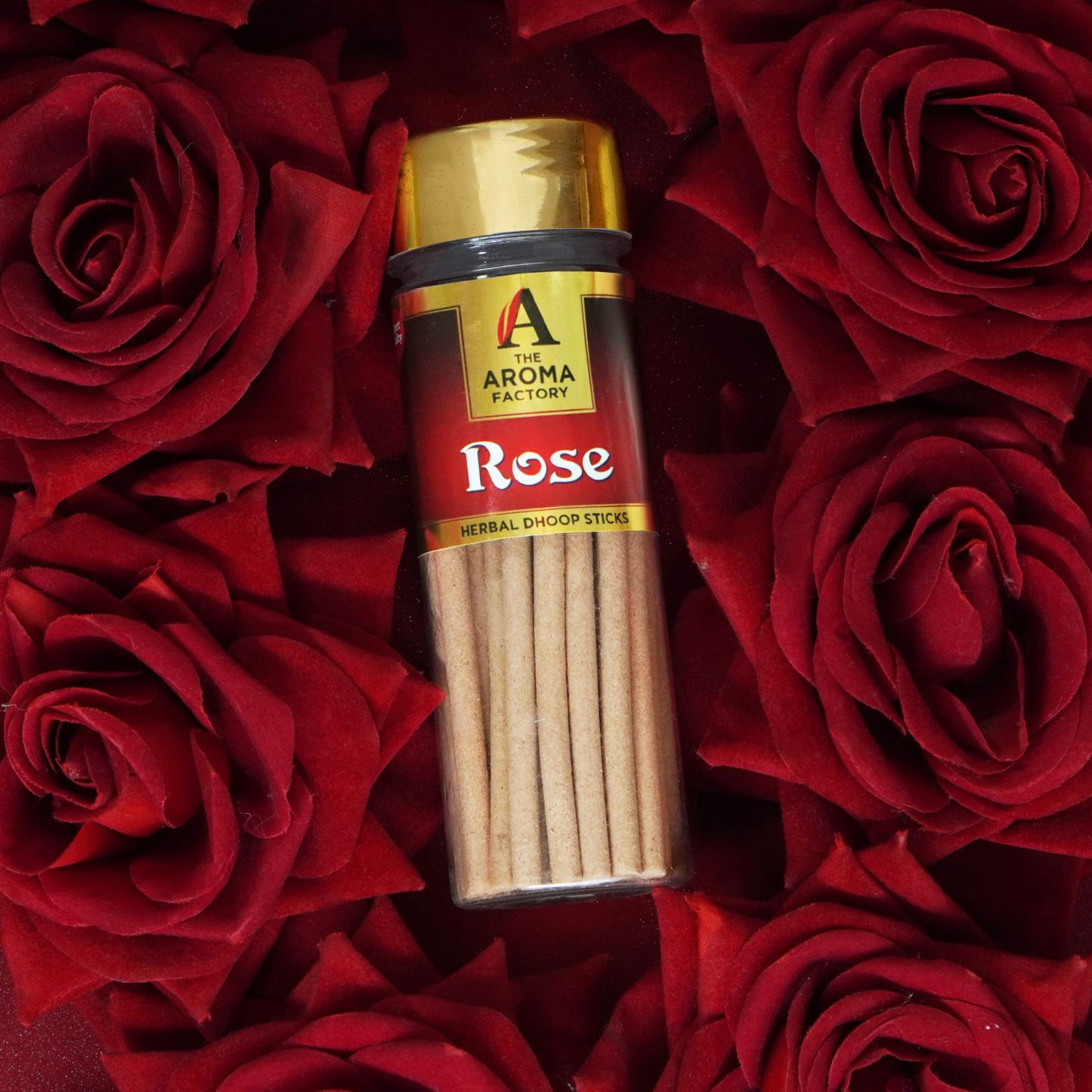 The Aroma Factory Loban, Gugal & Rose Dhoop Batti for Pooja with dhup Incense Holder Stand, Best for Long Lasting Fragrances (Bottle Pack of 3x100g)