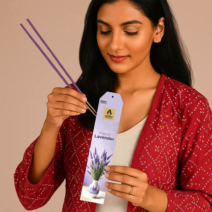 The Aroma Factory Premium Incense Sticks for Pooja | Set of 6 Fragrances Gift Pack (Lavender, Musk, White Sage, Fresh, Apple) 120 Agarbatti (6 x 20 Sticks Each)