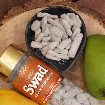 Panjon Swad Khatta Meetha Aam Papad  Mouth Freshner (Digestive Pachak, Churan) 1 bottle, 130g