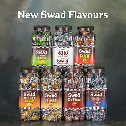Swad Coffee Candy (Made with Strong Coffee Beans & Milk) 200 Toffee Jar