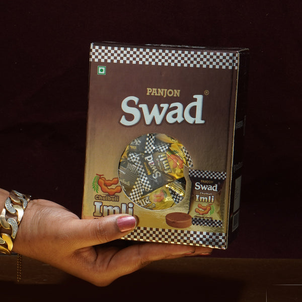 Swad Imli Candy Gift Box Pack (Tamarind Masala Flavour) Digestive Chocolate, 125 Toffee Gift Box