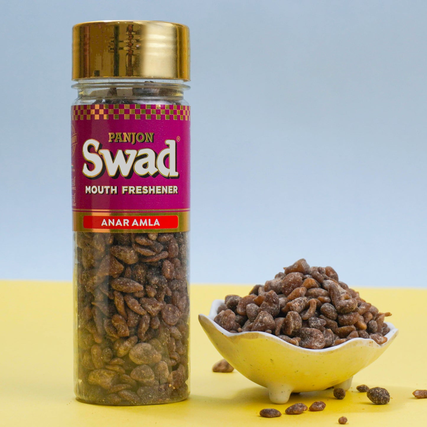 Panjon Swad Anar Amla Mouth Freshener (Digestive Pachak, Churan Mukhwas) 1 bottle, 120g