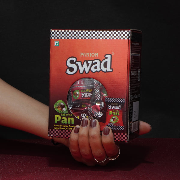 Swad Meetha Pan Candy Gift Box Pack (Paan Flavour with Saunf, Kesar, Elaichi Mukhwas) 125 Toffee Gift Box