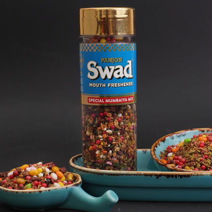 Panjon Swad Mumbaiya Mix Mouth Freshener (Crunchy Dhana Dal Mukhwas) 1 bottle, 130g