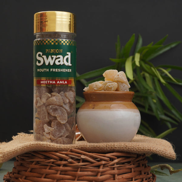 Swad Meetha Amla Candy Mouth Freshener (Sweet Pachak, Digestive Mukhwas) 1 bottle, 115g