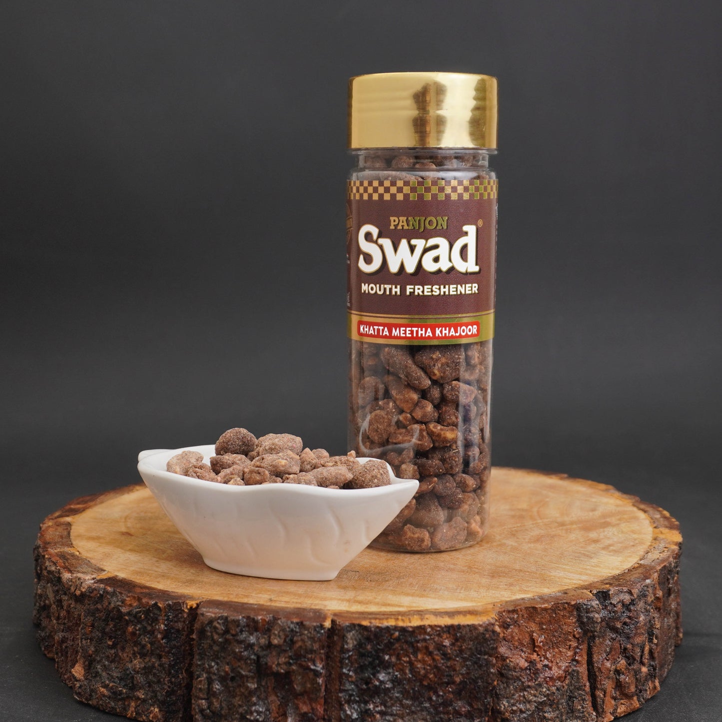 Panjon Swad Khajoor Khatta Meetha Mouth Freshener (Digestive Dry Dates Pachak, Churan) 1 bottle, 130g