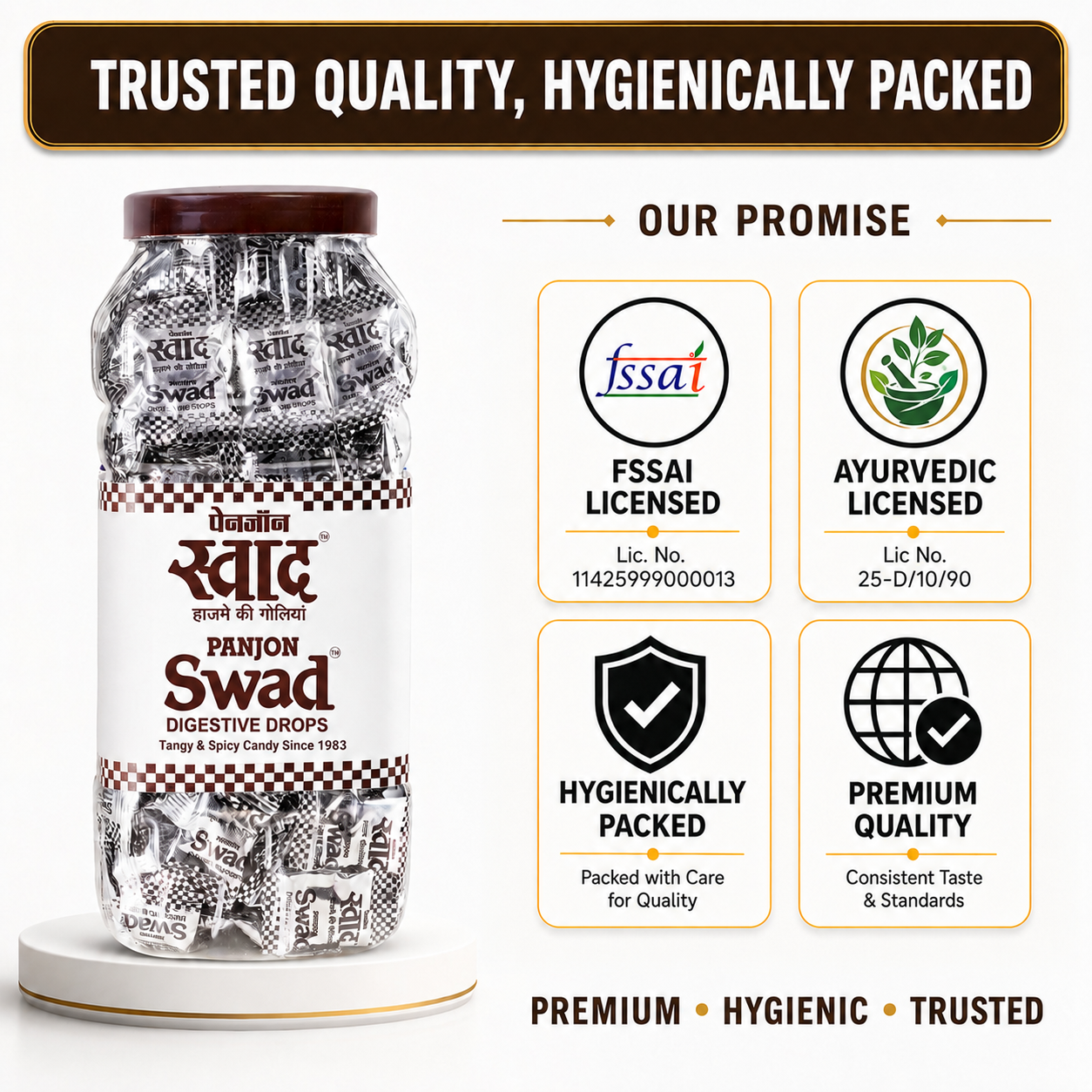 Swad Digestive Drops Jar (Regular) 150 tab.