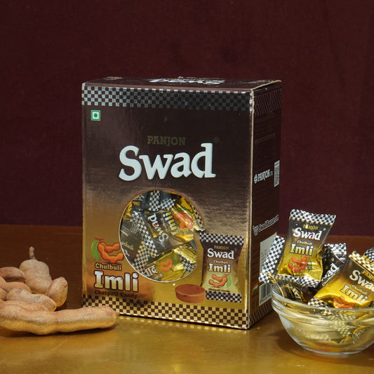 Swad Imli Candy Gift Box Pack (Tamarind Masala Flavour) Digestive Chocolate, 125 Toffee Gift Box