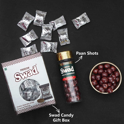 Panjon Swad Mukhwas & Gift Box Combo (Paan Shots ( Real Pan Toffee Balls) &  Digestive Candy (1 x 125 Gift Box) 2 Units