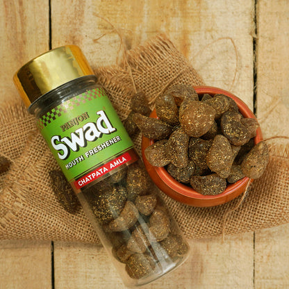 Panjon Swad Chatpata Amla Candy Mouth Freshener (Spicy Pachak, Digestive Mukhwas) 1 bottle, 115g