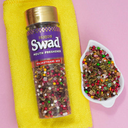 Panjon Swad Rajasthani Mix Mouth Freshener (Crunchy Saunf & Digestive Mukhwas) 1 bottle, 150g