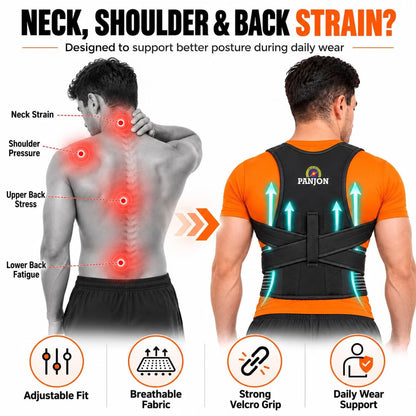 Panjon Posture Corrector Belt for Men & Women – Universal Fit