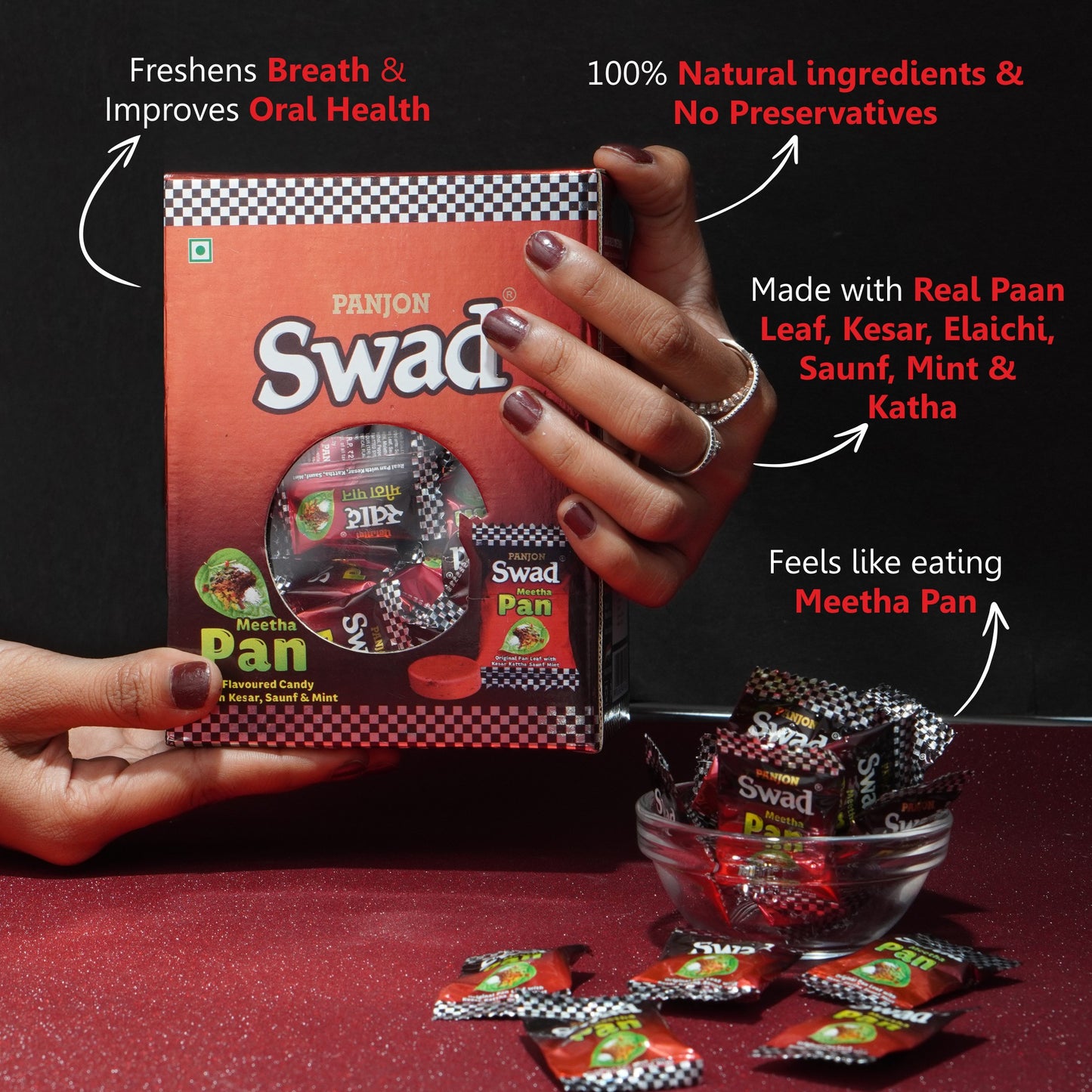 Panjon Swad Mukhwas & Gift Box Combo (Navratan mix,Khatta Meetha Aam ,Anardana,Banarasi Paan ,White Sweet Saunf, Digestive & Meetha Paan Candies (2 x 125 Gift Box) 7 Units