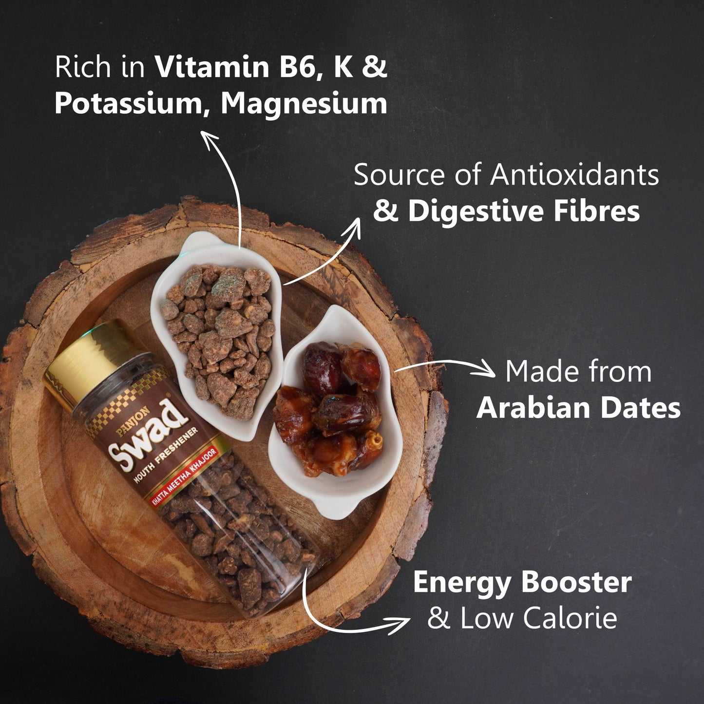 Panjon Swad Mukhwas Anar Amla, Meetha Amla,Chatpata Amla ,Anardana goli, Khatta Meetha Khajoor Mukhwas 5 Bottles, 730g