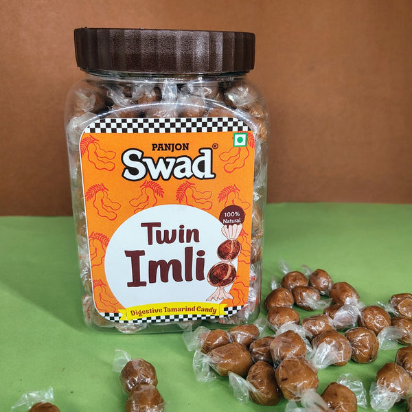 Swad Twin Imli Candy, Khatti Meethi Imly, Chulbuli Tamarind Twist Toffee, 400g Jar