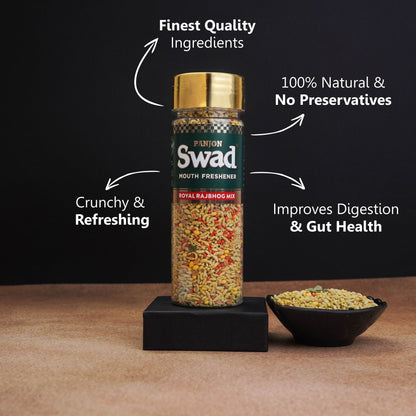 Panjon Swad Mukhwas Mouth Freshener 5 bottles (Rajasthani, Rajbhog, Mumbaiya, Kashmiri, Maharaja Mix) 750g