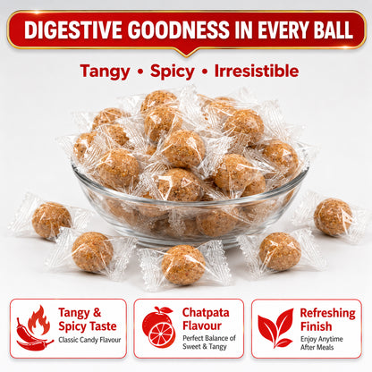Swad Mirchi Imli Balls Khatti Meethi Candy | Tangy & Spicy Tamarind Candy | Chatpata Imli Goli | Sweet & Sour Indian Candy | Tamarind Balls Jar Pack | 220g