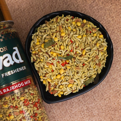 Panjon Swad Royal Rajbhog Mix Mouth Freshener (Crunchy Saunf, Dhana Dal, Mishri Digestive Mukhwas) 1 bottle, 145g