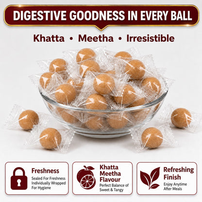 Swad Imli Balls Tamarind Candy (220g Jar) – Khatti Meethi Chatpata Tamarind Toffee | Sweet-Sour Digestive Treat