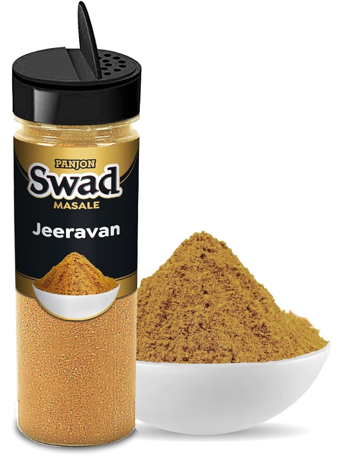 Swad Jeeravan Powder (Indori Poha Masala) 100% Pure Spices Spinkler Bottle 130g