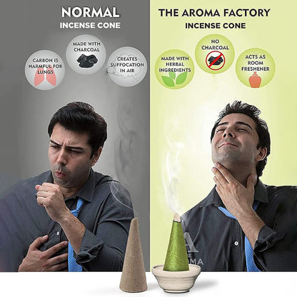 The Aroma Factory Combo Incense Dhoop Cone Gift Set with 12 Exotic Fragrances x 20 gm
