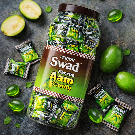 Swad Kaccha Aam Candy (Raw Mango Flavour with Masala) 200 Toffee Jar