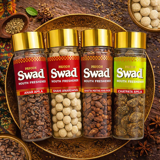 Swad Pachak Anar Amla, Anardana Goli, Khajoor & Chatpata Amla Mouthfreshener Mukhwas, 4 bottle