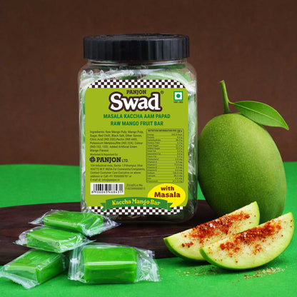 Swad Kaccha Aam Papad Candy With Masala – Raw Mango Pulp 320 Jar