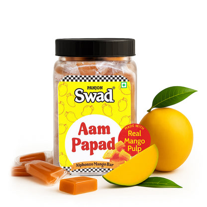 Swad Aam Papad Candy, made with Real Mango Toffee, 380g jar