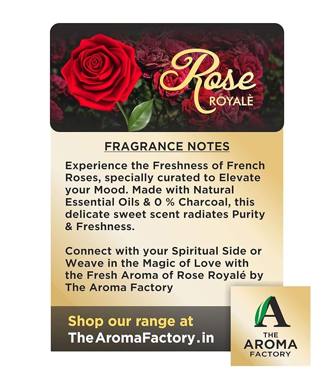 The Aroma Factory Lavender and Rose Agarbatti (Bottle Pack of 2 x 100)