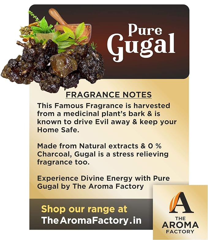 The Aroma Factory Patchouli, Gugal & 3 in 1 Incense Stick Agarbatti (Zero Charcoal & 100% Herbal) Bottle Pack of 3 x 100
