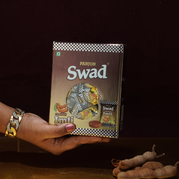 Swad Imli Candy Gift Box Pack (Tamarind Masala Flavour) Digestive Chocolate, 125 Toffee Gift Box