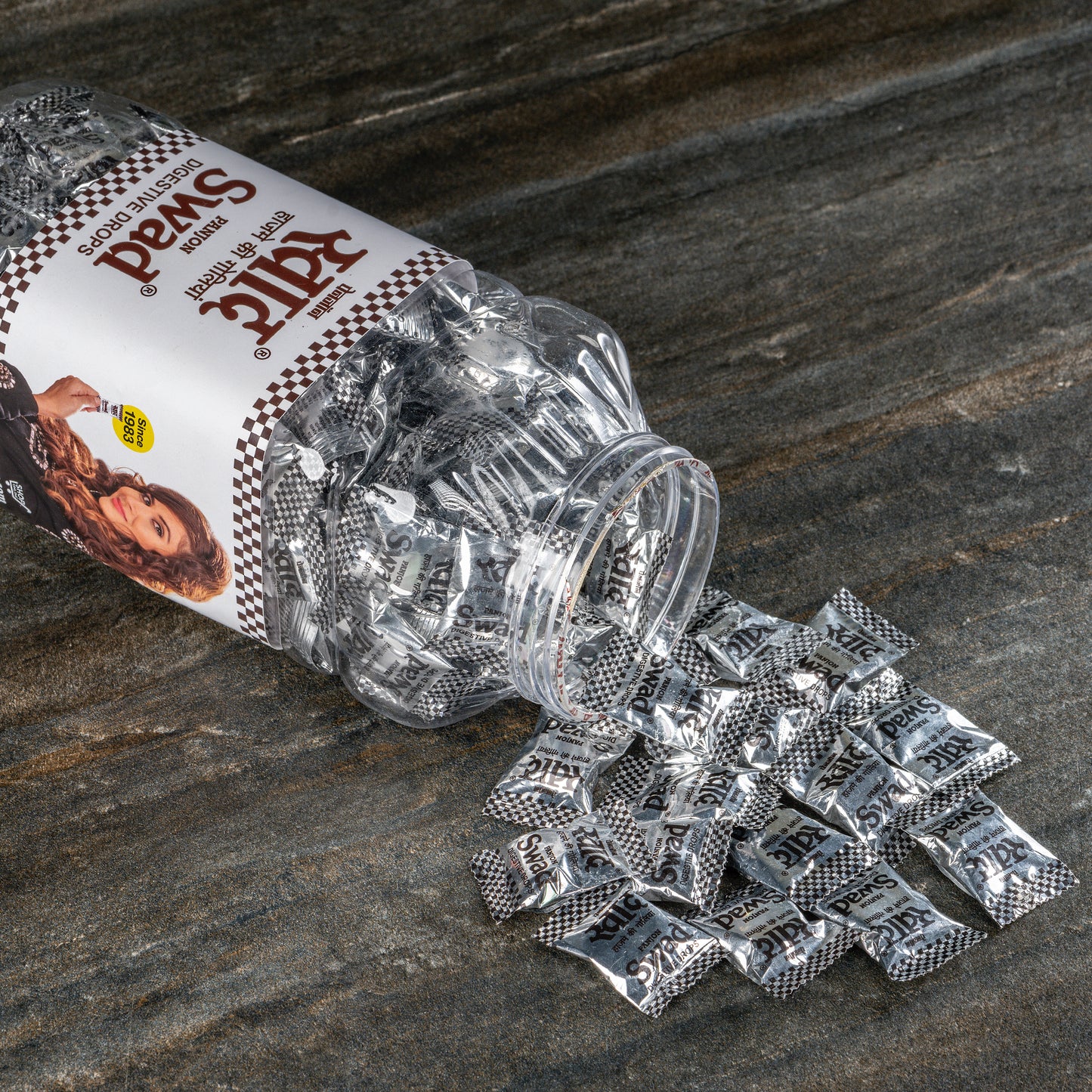 Swad Digestive Drops (Original Candy Since 1983) Sweet & Spicy Masala Flavour, 200 Toffee Jar