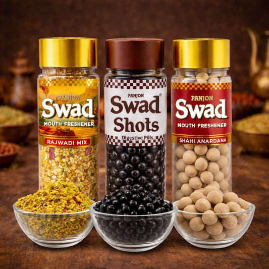 Swad Rajwadi Mix, Digestive Shots & Shahi Anardana Goli  Combo(Pack of 3)