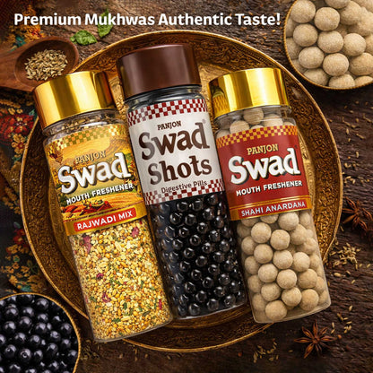 Panjon Swad Rajwadi Mix, Digestive Shots & Shahi Anardana Goli  Combo(Pack of 3)