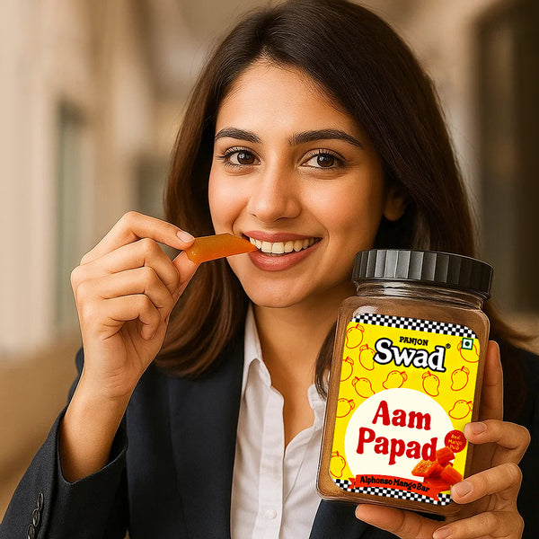 Swad Aam Papad Candy, made with Real Mango Toffee, 400g jar