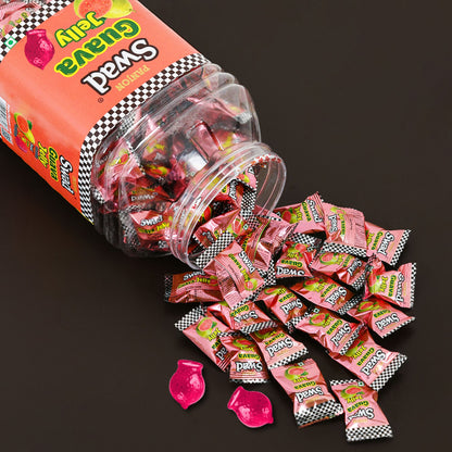 Swad Guava Jelly Candy, Soft & Chewy Fruit Sweets, 900g Jar
