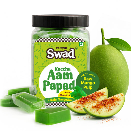 Swad Kaccha Aam Papad Candy With Masala – Raw Mango Pulp 380 Jar