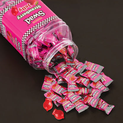 Swad Strawberry Jelly Candy, Soft & Chewy Fruit Sweets, 900g Jar