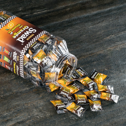 Swad Orange Candy (enriched with Vitamin C ) 200 Toffee Jar