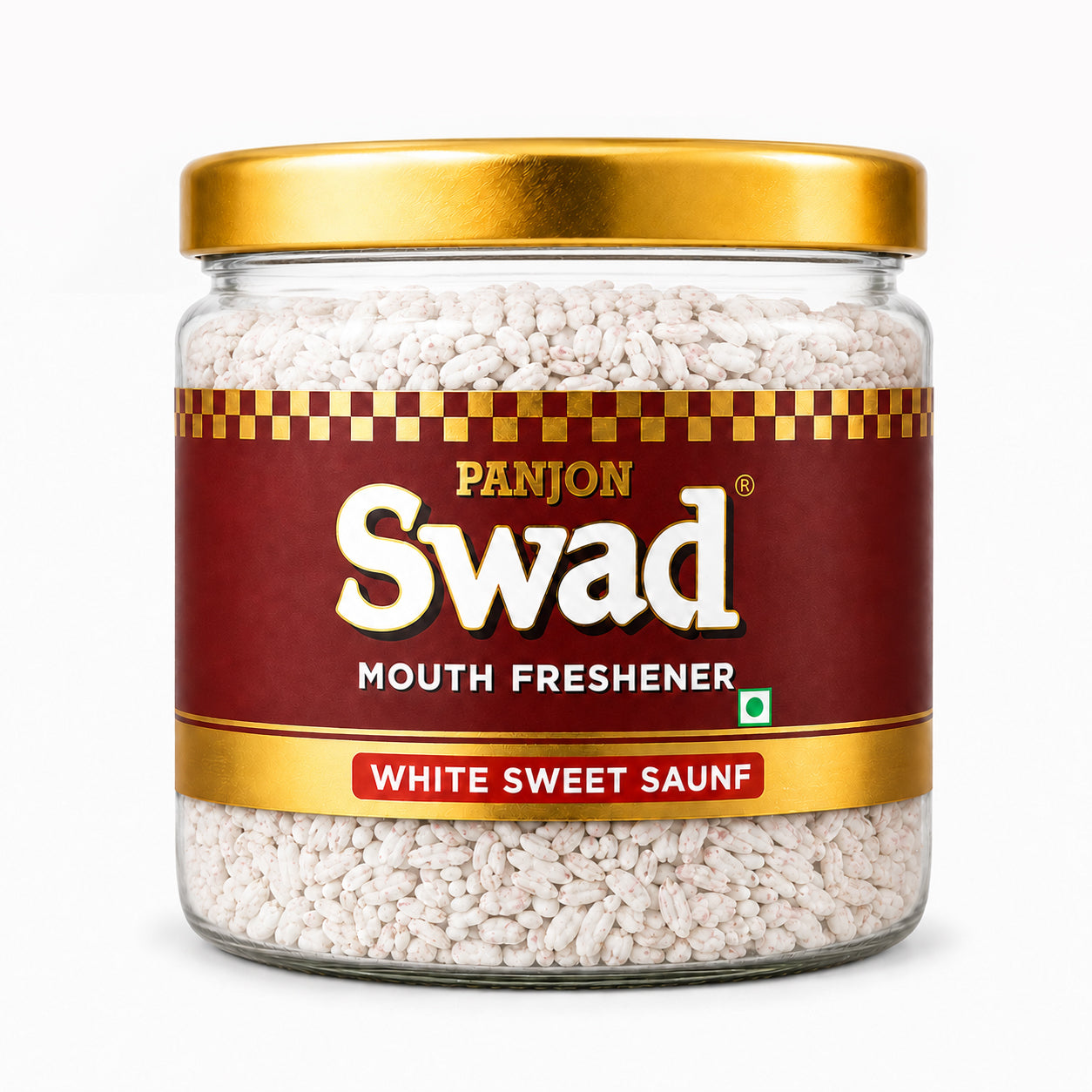 Panjon Swad White Sweet Saunf Fennel Mukhwas Mouth Freshener, 190g, Pack of 1