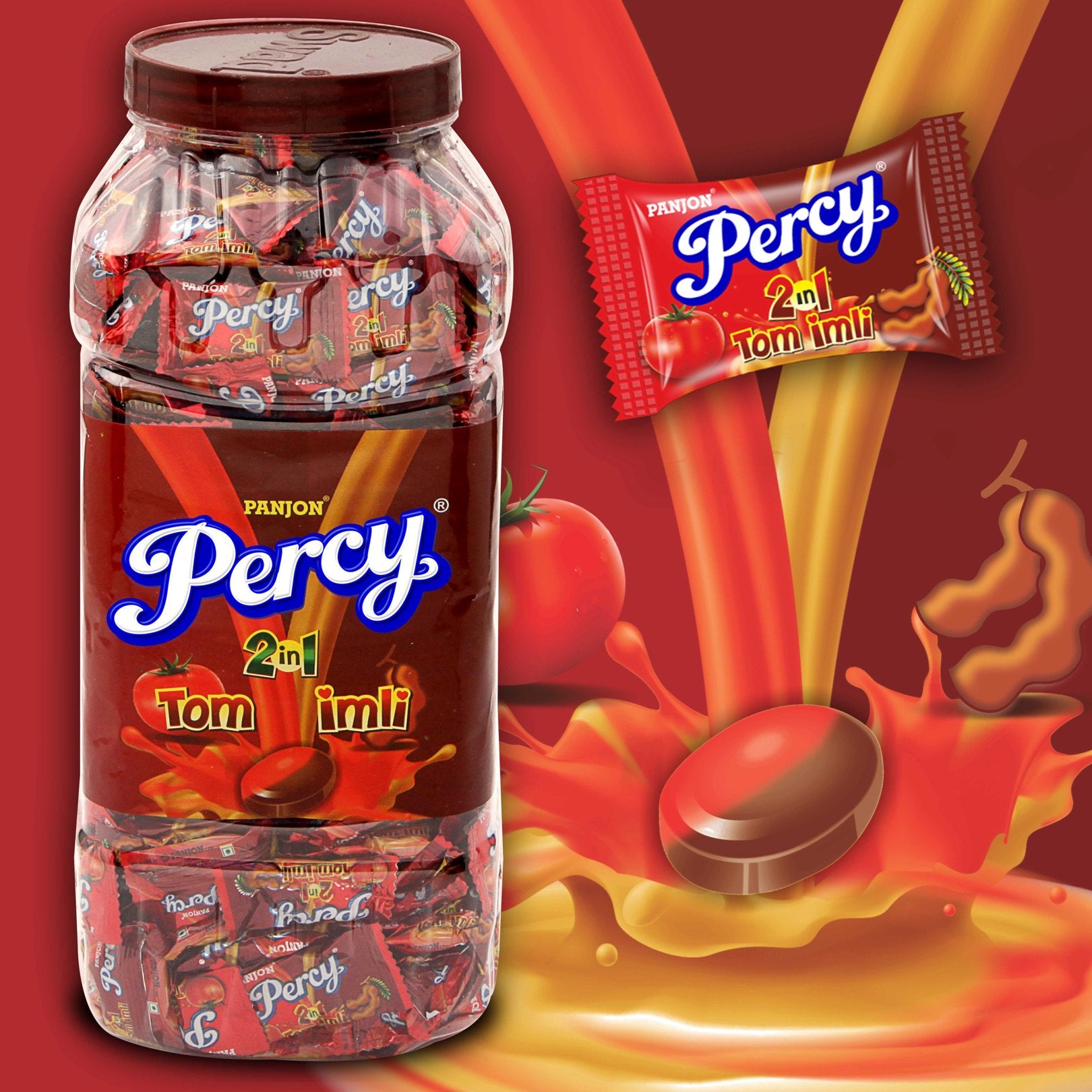 Percy 2 in 1 Tom Imli Candy Toffee Jar, 875g