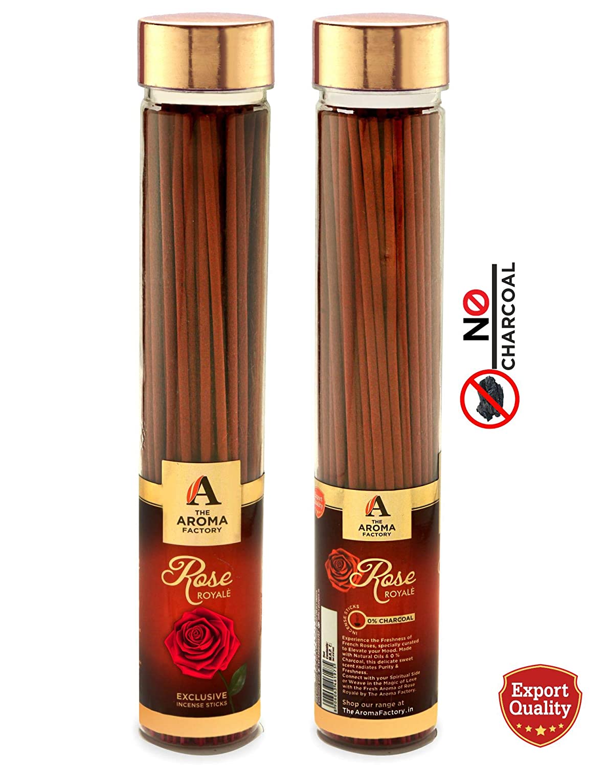 The Aroma Factory Real Rose and Green Apple Agarbatti (Bottle Pack of 2 x 100)