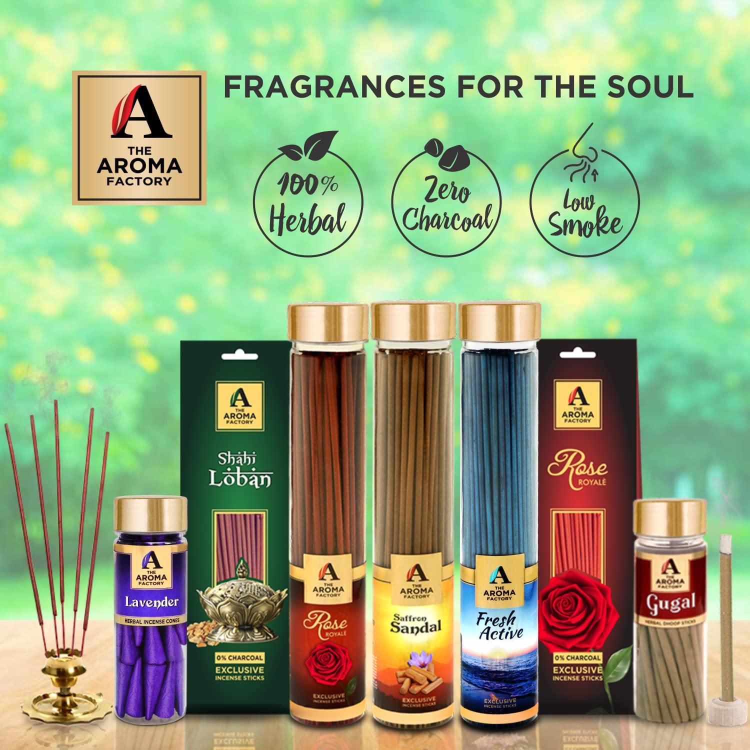 The Aroma Factory Happy Diwali Gift Hamper Set (Swad Mix 25 Candy, Incense Laxmi Agarbatti, Kesar Chanda Dhoopcone, Greeting Card, Jute Bag) Gift Item