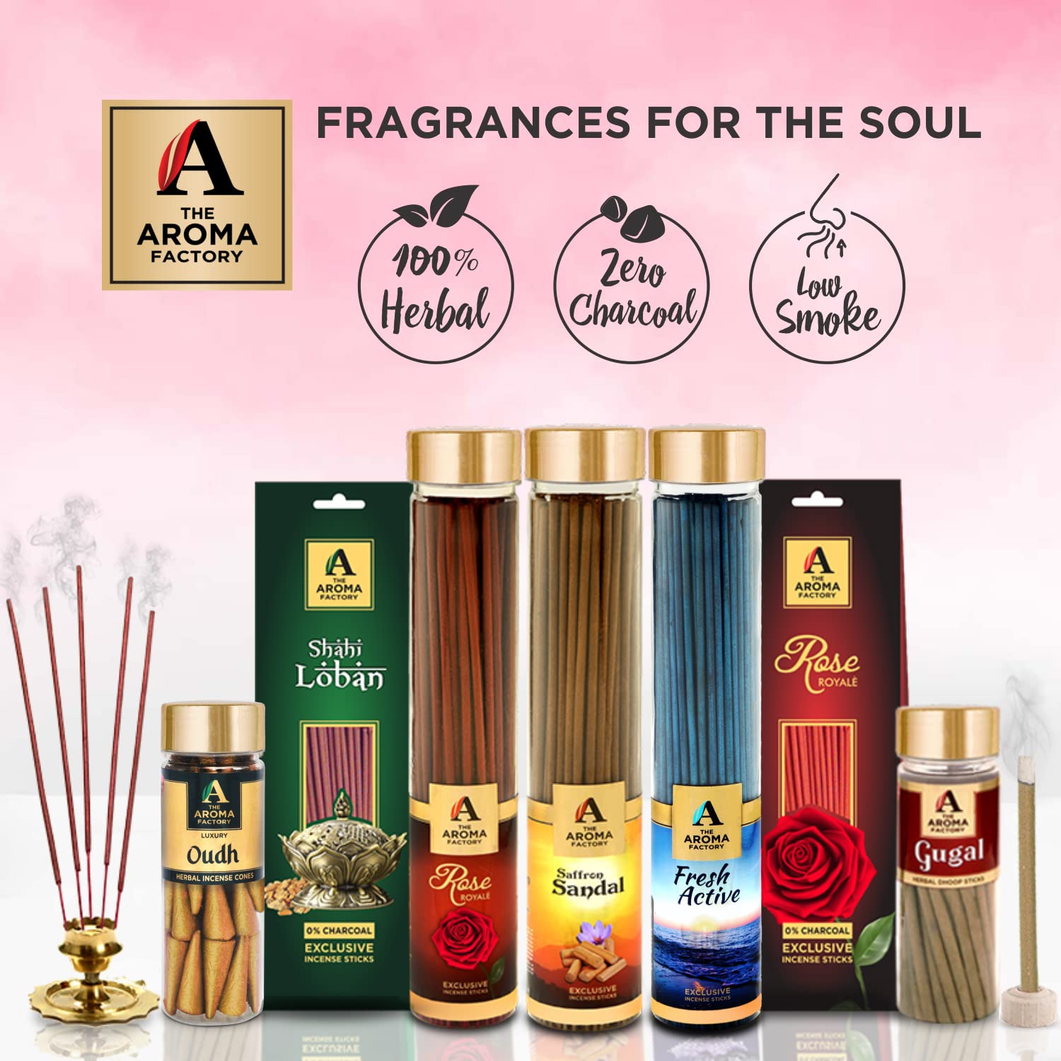 The Aroma Factory Happy Friendship Day Gift Hamper Set (Swad Mix 25 Candy, Incense Fresh Active Agarbatti, Oudh Dhoopcone, Greeting Card, Jute Bag) Gift Item